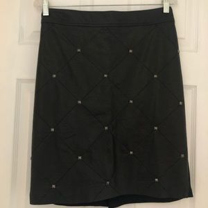 Black faux leather skirt